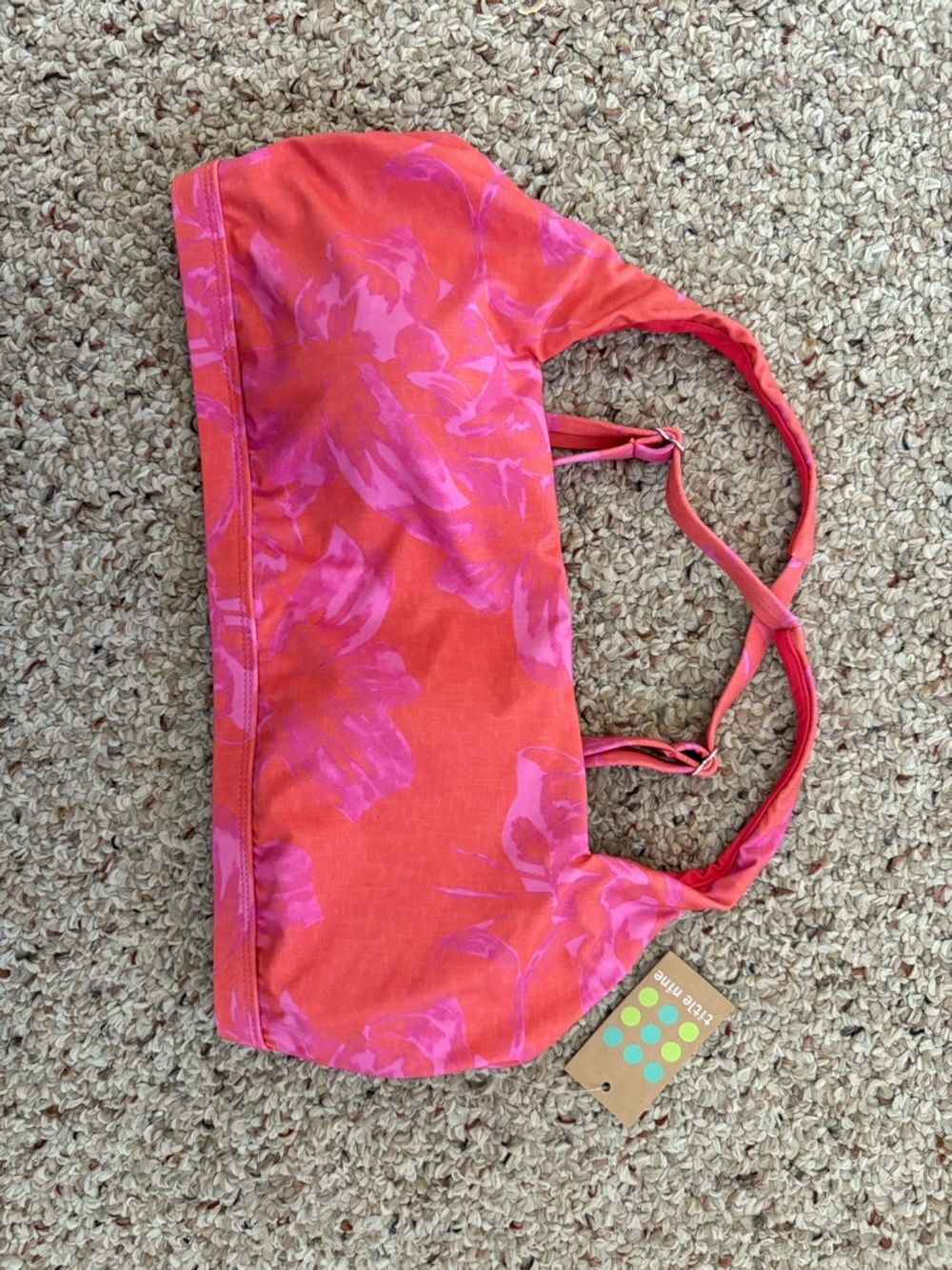 Title nine Floral Pink & Coral swim top / sports Bra